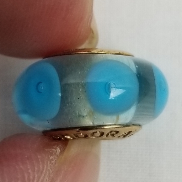 Pandora Charm Murano Glass Gold Retired - Picture 4 of 4